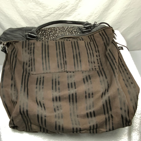 Frye Deborah Black Leather Studded Tote - RARE - Picture 6 of 16